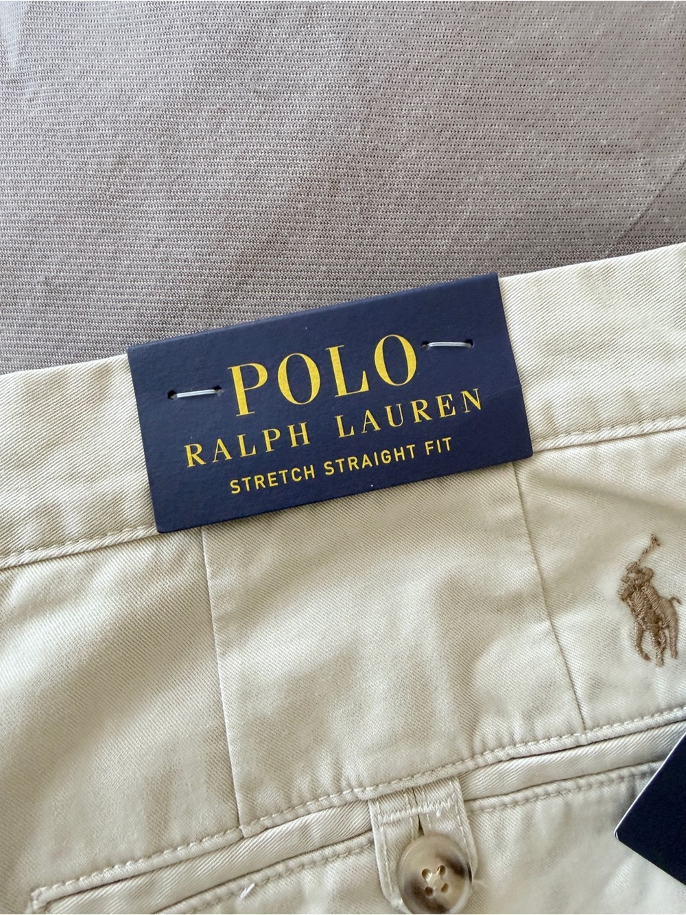 Polo by Ralph Lauren Men's Stretch Straight Fit beige Pants